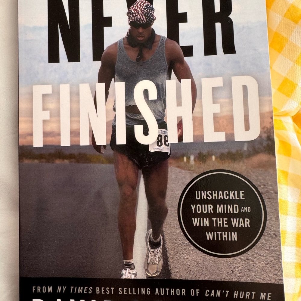 Never Finished Book by David Goggins - Black and Gray Cover